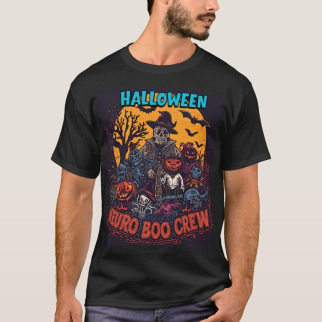Camiseta Neuro Boo Crew Halloween (Frente)