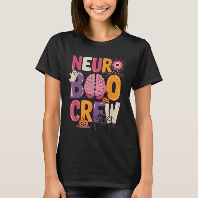 Camiseta Neuro Boo Crew Halloween Anatomical Brain Anatomy  (Frente)