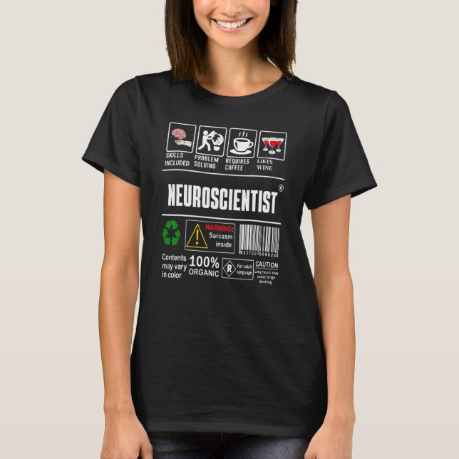 Camiseta Neurocientista Identifica Competências para Resolv (Frente)