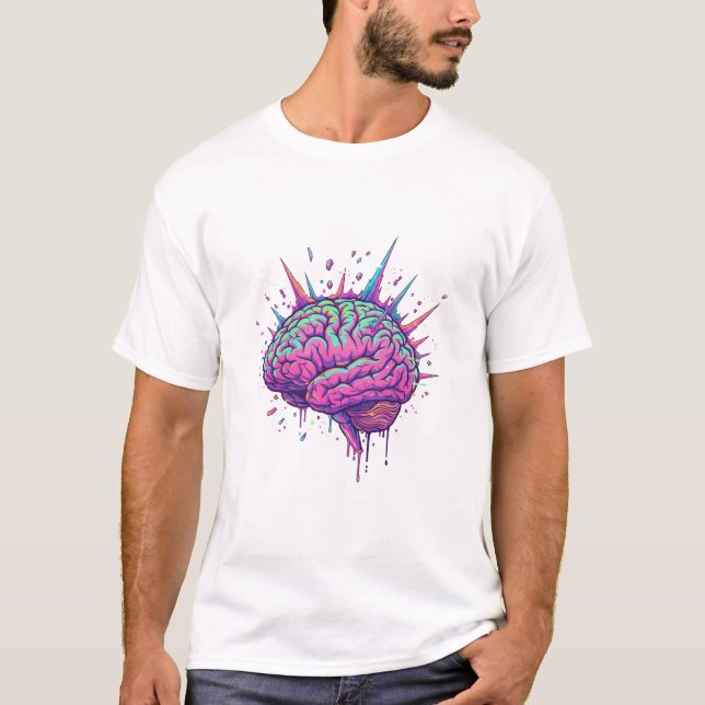 Camiseta Neurodivergent Cyberpunk Mens (Frente)