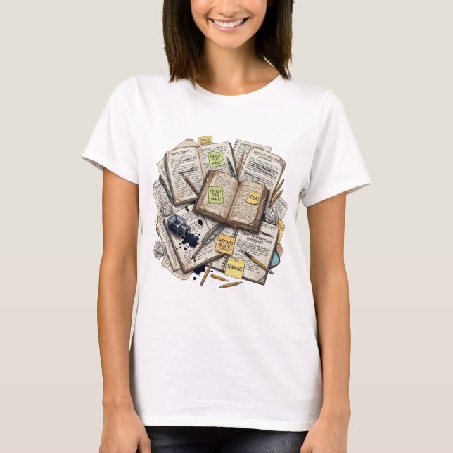 Camiseta Neurodivergent Retro Vintage Book Ink (Frente)
