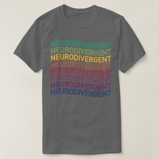 Camiseta Neurodivergente ADHD ASD Aspie Autismo (Frente do Design)