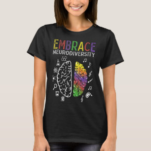 Camiseta Neurodiversidade Abraça Adhd Autismo Cérebro Asd
