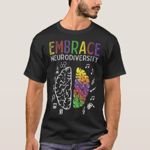 Camiseta Neurodiversidade Abraça Adhd Autismo Cérebro Asd