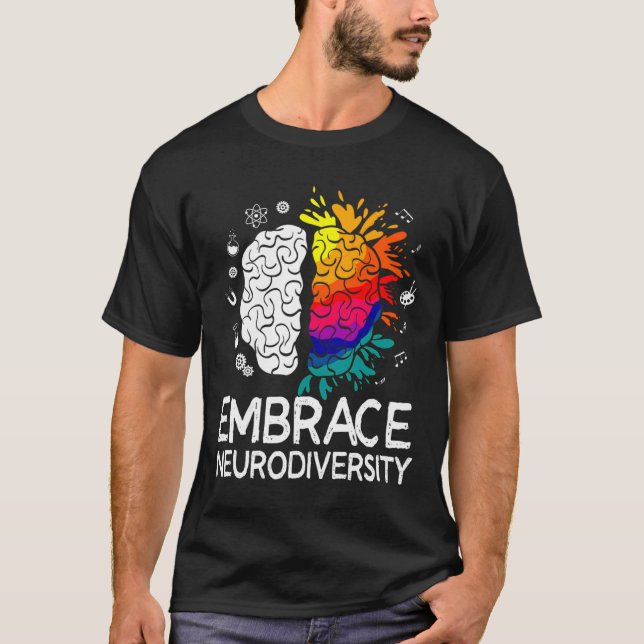Camiseta NeuroDiversidade Abraça Autismo Adhd Asd (Frente)