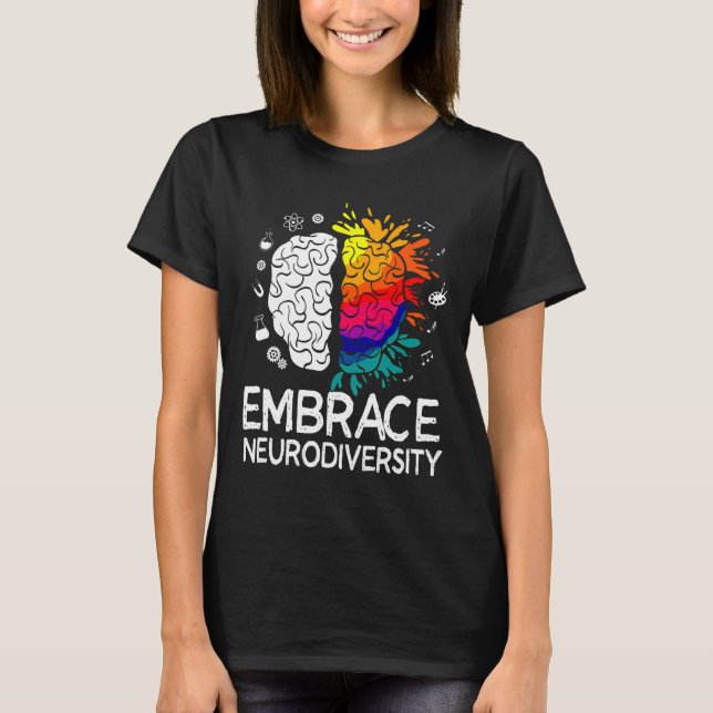 Camiseta NeuroDiversidade Abraça Autismo Adhd Asd (Frente)