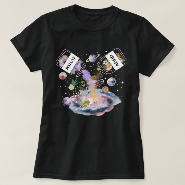 Camiseta Neurodiversidade autista e ADHD (Frente do Design)
