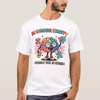 Camiseta Neurodiversidade Celebra a Quebra-cabeça do Cérebr