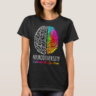 Camiseta Neurodiversidade Celebra Autismo Do Cérebro Do Esp