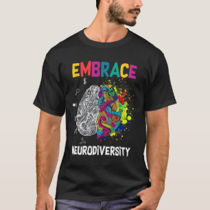 Camiseta Neurodiversidade Celebra Autismo Do Cérebro Do Esp