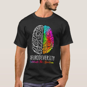 Camiseta Neurodiversidade Celebra Autismo Do Cérebro Do Esp