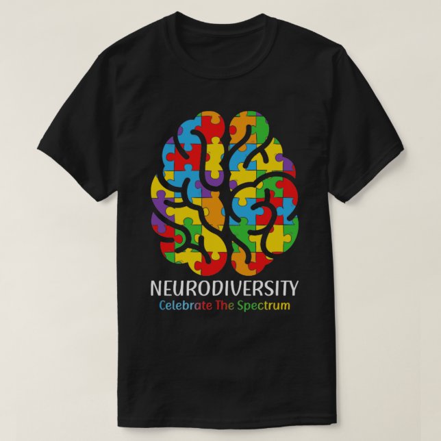 Camiseta Neurodiversidade Celebra o Espectro1 (Frente do Design)