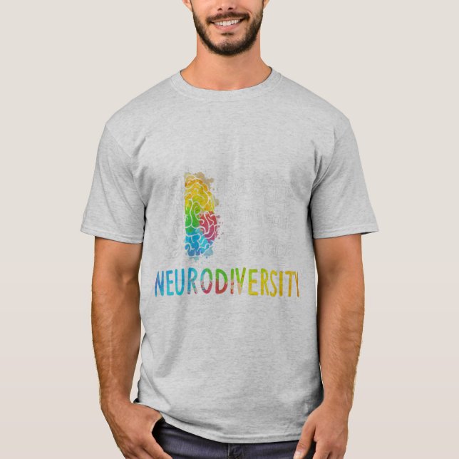 Camiseta Neurodiversidade, Celebre o Espectro. O cérebro  (Frente)