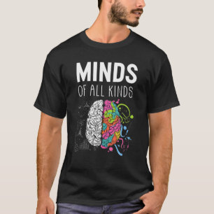 Camiseta NeuroDiversidade Cérebro ADHD Autismo Sensibiliza