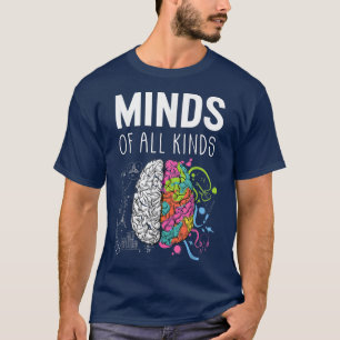 Camiseta NeuroDiversidade Cérebro ADHD Autismo Sensibilizaç