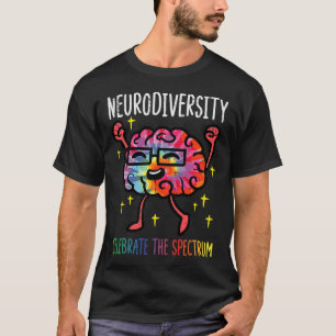 Camiseta Neurodiversidade Cérebro Autismo Sensibilização e 