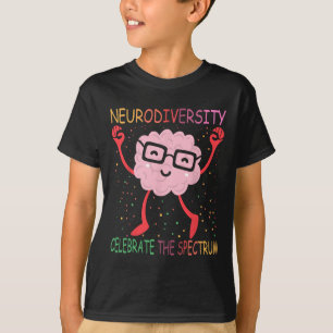 Camiseta Neurodiversidade Cérebro Autismo Sensibilização e 