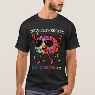 Camiseta Neurodiversidade Cérebro Autismo Sensibilização e