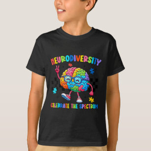 Camiseta Neurodiversidade Cérebro Autismo Sensibilização e