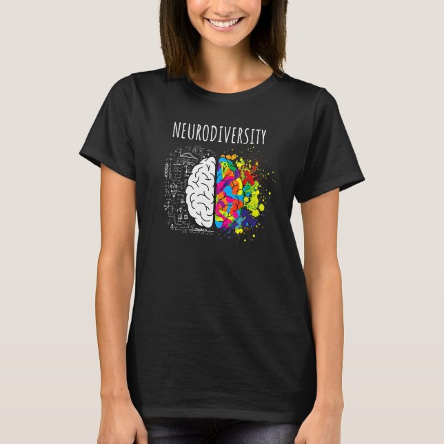 Camiseta Neurodiversidade Cérebro Esquerdo (Frente)