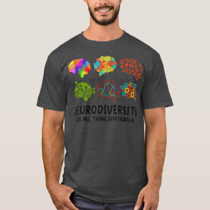 Camiseta Neurodiversidade Colorida Cérebro Todos Nós Pensam