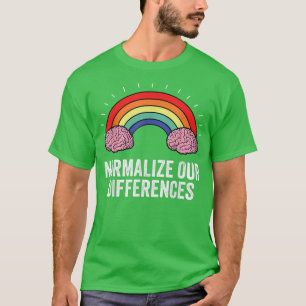 Camiseta Neurodiversidade Diferente Cérebro ADHD Autism Awa