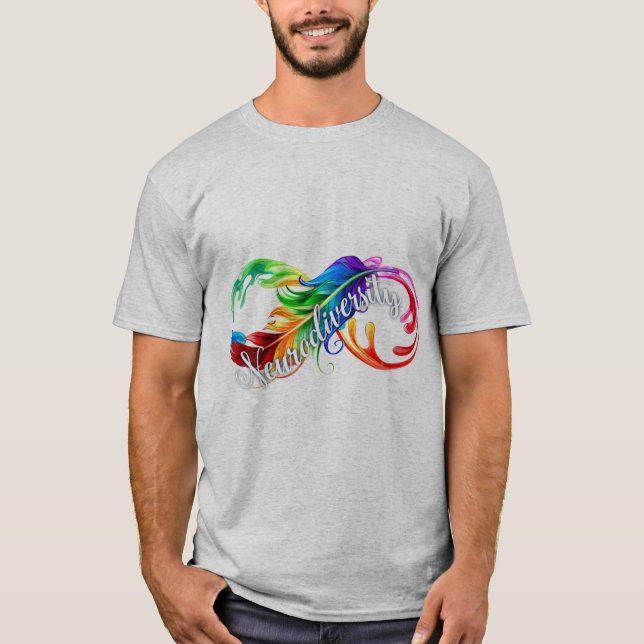 Camiseta Neurodiversidade é belo Arco-Íris é um presente ex (Frente)