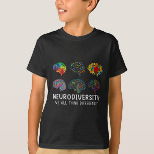 Camiseta Neurodiversidade Todos Pensamos Diferentemente Cér