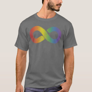 Camiseta Neurodiversity Aceitação do Rainbow Infinity Sinal