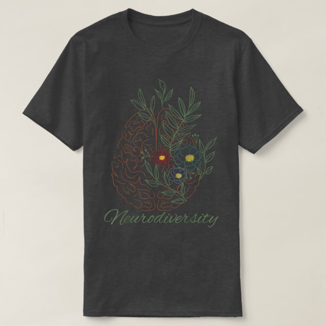Camiseta Neurodiversity ADHD ASD Autism  (Frente do Design)
