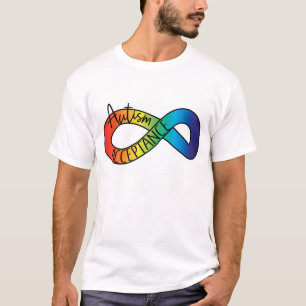 Camiseta Neurodiversity Autismo Aceitação Arco-Íris Bot