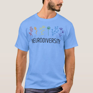 Camiseta Neurodiversity Autismo Sensibilização ADHD Flor Au