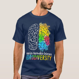 Camiseta Neurodiversity Autismo Spectrum ASD ADHD Arco-íri
