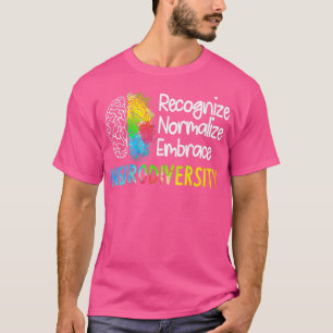 Camiseta Neurodiversity Autismo Spectrum ASD ADHD Rainbow B