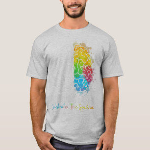 Camiseta Neurodiversity Autismo Spectrum ASD ADHD Rainbow B