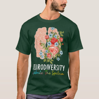 Camiseta Neurodiversity Celebrate The Spectrum ADHD Brain A
