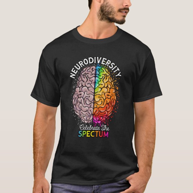 Camiseta Neurodiversity Celebrate the Spectrum Men women ad (Frente)