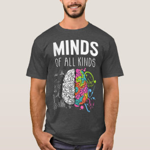 Camiseta Neurodiversity Cérebro ADHD Autismo Sensibilização