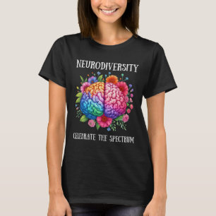 Camiseta Neurodiversity Cérebro Adhd Sensibilização e Autis