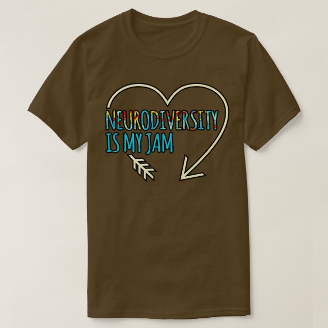 Camiseta Neurodiversity is Jam ADHD Senwarness Orange Ribbo (Frente do Design)