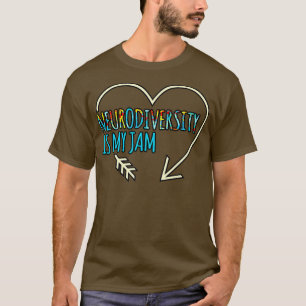 Camiseta Neurodiversity is Jam ADHD Senwarness Orange Ribbo