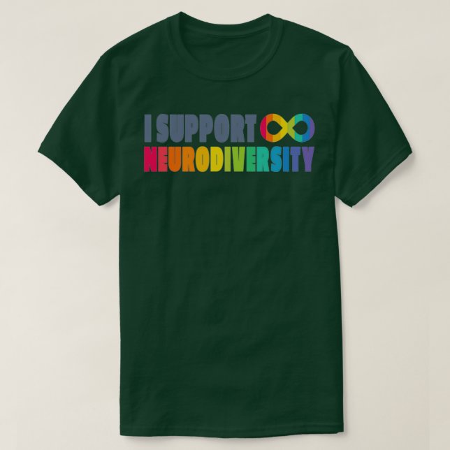 Camiseta Neurodiversity suporta TShirt clássico (Frente do Design)