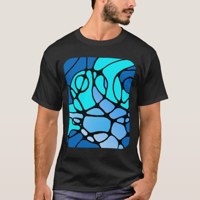 Camiseta Neurografik blau modernes abstraktes Design (Frente)