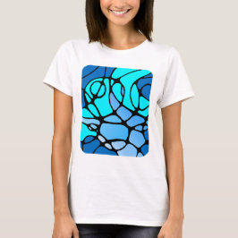 Camiseta Neurografik blau modernes abstraktes Design