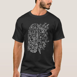Camiseta Neurolog Do Mapa Floral Da Ciência E Neurociência