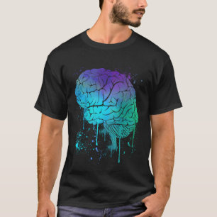 Camiseta Neurologia Colorida Cérebro Humano Médico Neurolog