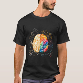 Camiseta Neurologia Colorida De Ciência Do Cérebro E Neuroc