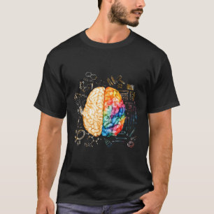 Camiseta Neurologia Colorida De Ciência Do Cérebro E Neuroc