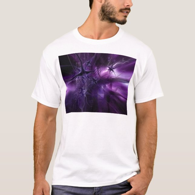 Camiseta Neurônios roxos do cérebro (Frente)