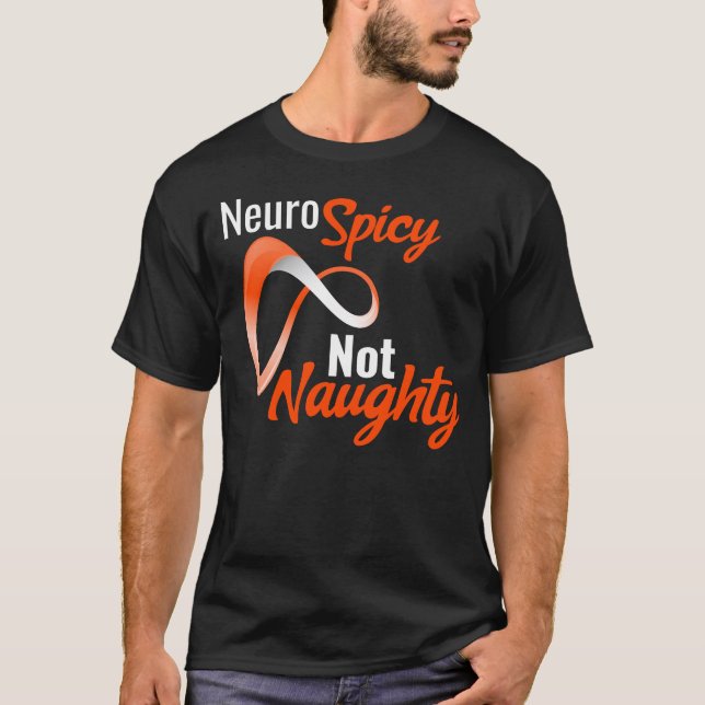 Camiseta Neurospicice Not Naughn - Neurodivergent Pride (Frente)